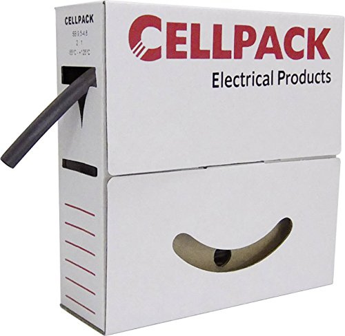Cellpack 144444 Schrumpfschlauch ohne Kleber Grau 9.50mm 4.80mm Schrumpfrate:2:1 10m