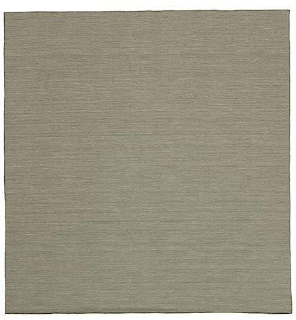 RugVista Handloom Flat, Teppich, Kelim Modern, 200 x cm, Quadratisch, Mittlerer Stapel, Wohnzimmer, Esszimmer, Schlafzimmer, Nur chemische Reinigung, Care & Fair Zertifiziert, Hell Grau/Beige