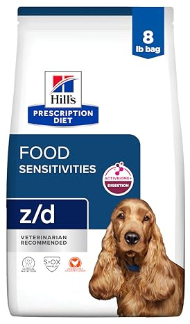 Hill's Prescription Diet z/d Skin/Food Sensitivities Dry Dog Food, Hydrolyzed Chicken, 8 lb. Bag