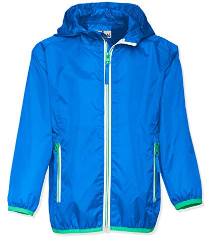 Playshoes Unisex Kinder Faltbare Regen-jacke Funktions-Jacke Regenmantel Regenbekleidung, Blau, 140 EU