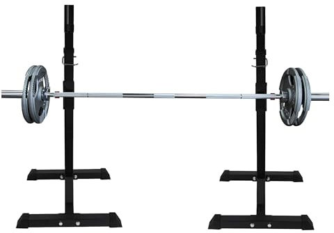 POWRX Langhantel Ablage Paar I Hantelständer für Langhantel I Barbell Rack I Ständer höhenverstellbar I Hantel Rack belastbar bis 100 kg I Hantelhalterung Langhantel
