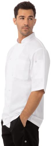 Chefs Works Montreal Cool Vent Unisex Short Sleeve Chefs Jacket, White, L / Large / Lrg, Chest Size: 44-46 inch / 112-117 cm, Mens and Womens Chefs Jacket, A914-L