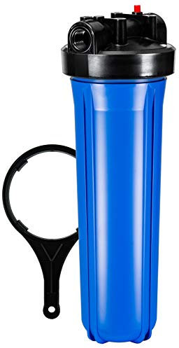 iSpring HB28B Carcasa de Filtro de Agua para Toda la Casa de 20 Pulgadas, Se Adapta a Cartuchos de 4,5 x 20 Pulgadas, Salida/Entrada de 1 Pulgada