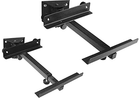Drall 2 Pezzi (1 Coppia) Altoparlanti Supporto da Parete Nero Fino a 15 kg di carico Porta diffusori per diffusori Home Cinema Hi-Fi inclinabile e Girevole Montaggio a Parete: BH2B