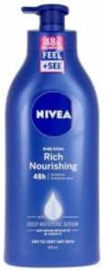 NIVEA Body Milk Nutritivo (1 x 625 ml), leche corporal que hidrata, crema hidratante corporal con aceite de almendras y ácido hialurónico, para piel seca.