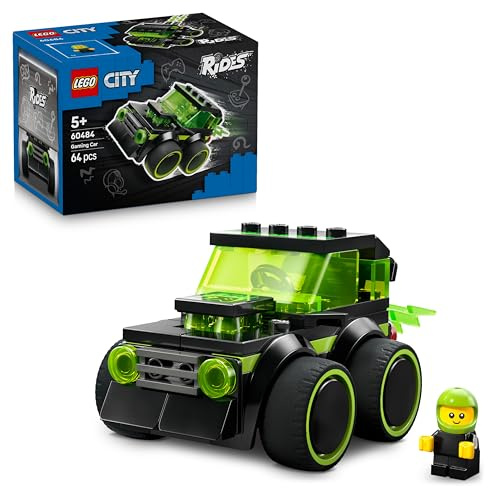 LEGO City Veicoli – Auto da Corsa da Gioco - Mini Macchina Giocattolo con Minifigure Junior del Pilota- Regalini Fine Festa di Compleanno - Regalo da Gamer da Collezione per Bambini da 5 Anni - 60484