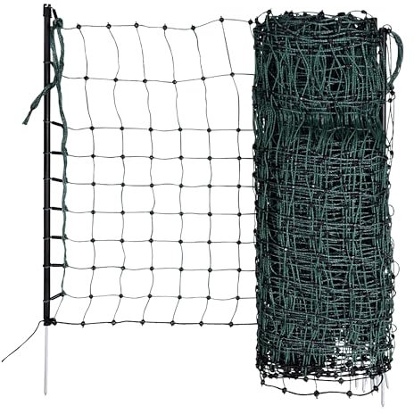 Kerbl Pet Kaninchennetz, Kaninchenzaun, Hasenzaun, Auslauf, Einzelspitze, 25mx65cm, Hasen, Kaninchen, frei gestaltbar, engmaschig