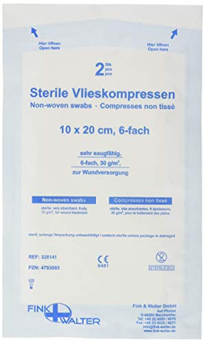 VLIESKOMPRESSEN 10x20 cm steril 6fach 50 St Kompressen