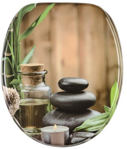 Sanilo WC Sitz mit Absenkautomatik, hochwertiger Toilettendeckel, einfache Montage, stabile Scharniere, Spa