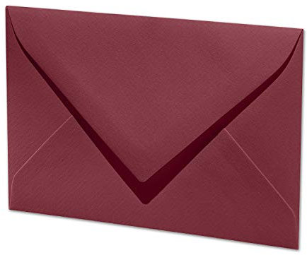 ARTOZ 50x DIN C7 kleine Briefumschläge - Rot (Weinrot) 110 x 75 mm - 100 g/m² Mini Umschläge für Hochzeit Geburtstag Weihnachten Party Geschenkkärtchen - Serie 1001