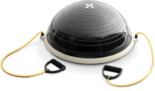 SportPlus Balance Ball Halbkugel inkl. Traningsbänder, ca. 62 cm Durchmesser, Balance Trainer für Gleichgewicht & Stabilität, Nutzergewicht bis 120 kg, SP-GB-001