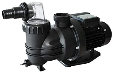 AquaForte SP-450A poolpump, 450 watt, 8,5 m3 per timme, maximal flödeshöjd 10 meter, för uppställningsbassäng upp till 20 m3, med 1,5 meter kabel, för sött och saltvatten