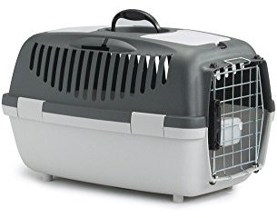 Trixie 3985 Gulliver 3 Transportbox, Gr. 3: 40 × 38 × 61 cm, hellgrau/grau