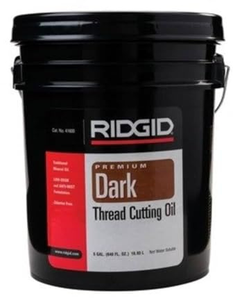 ​​RIDGID 41600 Dark Thread Cutting Oil, 5 Gal, Chlorine-Free Lubricant for Superior Threading, Designed to Prolong Equipment Life of the 418 Oiler Gun