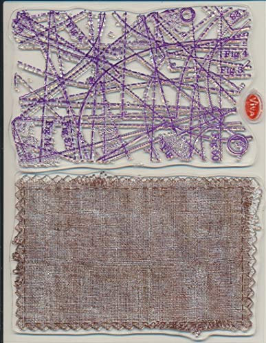 Viva Decor Clear-Stamps (Hintergrund Textil) Silikon Stempel - Prägung Stempel - DIY Dekoration stanzen - Stempel Silikon - DIY Stamp - Stempel Prägung - Made in Germany