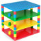 Green, Blue, Yellow, and Red Tower Organizer Set includes 48 Round Stackers and 4 Baseplates Compatible with LEGO DUPLO Baseplates | COmpatible with DUPLO Bricks Large Pegs Only - 16.25 x 13.75