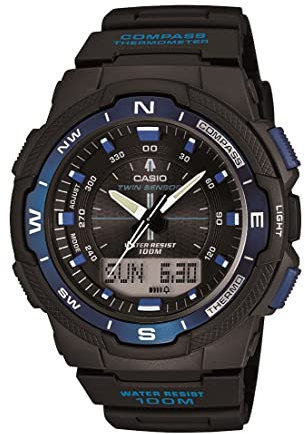 Casio Men Analog-Digital Japanese Quartz Watch with Plastic Strap SGW500H-2BV
