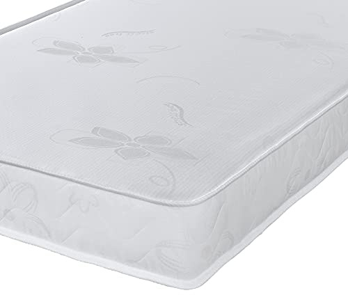 eXtreme comfort ltd Haze 4 Inch 90x200 Foam Mattress with Damask Cover, Lightweight & Ideal for Kids, Guest Beds & Bunk Beds. UK Made, Rolled & Boxed (90x200x10cm)