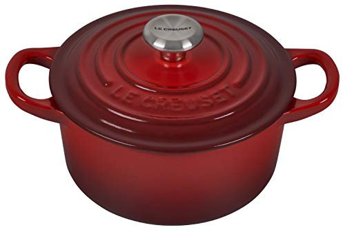 Signature leCreuset 21177140602430 cocotte en Fonte Ronde Cerise 14 cm