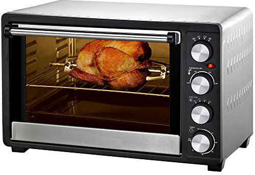 Syntrox Germany 30 litros Mini horno con circulación de aire y pincho giratorio, minihorno horno de pizza