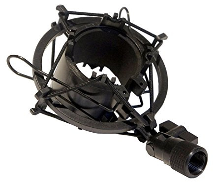 Universal Mic Microphone Shock Mount Clip Holder Podcast Home Studio Recording 5/8 Inch Diameter