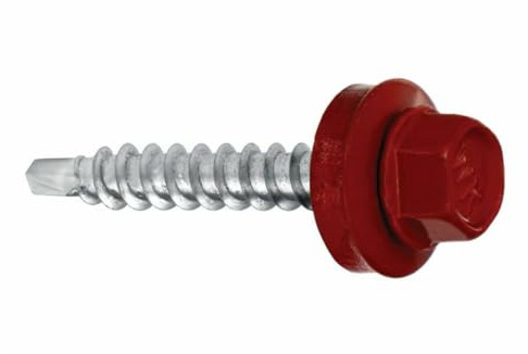 KLIMAS Borrskruvar 4,8 tum 35 mm 250 st. RAL: 3011 – brunröd – skruvar trapetsskruvar