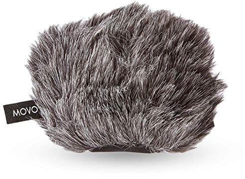 Movo WS-G9 Furry Outdoor Microphone Windscreen Muff for Portable Digital Recorders up to 3 X 1.5 (W x D) - Fits the Zoom H4n, H4n PRO, H5, H6, Tascam DR-40, DR-05, DR-07 and More (Dark Gray)