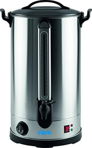SARO Glühweinkocher/Heißwasserspender – 27 L – Edelstahl – Temperatur 30–110 °C – Zapfhahn – Kontrolllampen – Überhitzungsschutz – 2,5 kW – Modell ANCONA 30