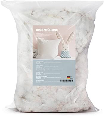 Primaflor - Ideen in Textil 4 kg Füllmaterial Polyesterfasergemisch Watte Kissenfüllung Bastelwatte, Waschbar, Allergikergeeignet, Füllwatte, Füllung für Kissen, Sitzsäcke und Stofftiere