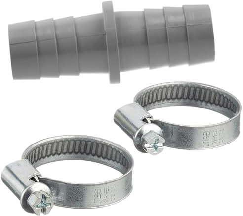 Schläfer 672211 | Raccord de jonction droit pour machine à laver - 19/19 mm de diamètre, Raccord de tuyau diam 19 mm avec 2 colliers de serrage en acier inoxydable 20-32 mm.,