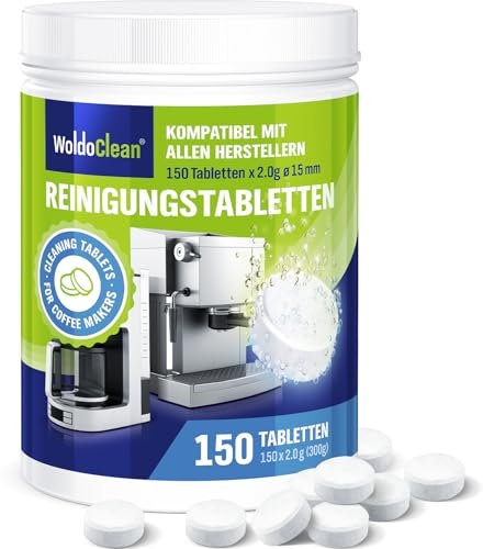 Reinigungstabletten 150 Stück für Kaffeevollautomaten & Kaffeemaschinen - kompatibel für Siemens, Delonghi, Jura Vollautomaten
