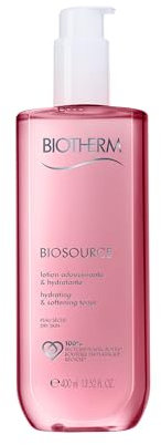 Biotherm Biosource Reinigungslotion für trockene Haut, feuchtigkeitsspendender Toner für tägliche Tiefenreinigung, Gesichtsreinigung mit Life Plankton, für ein gepflegtes Hautgefühl