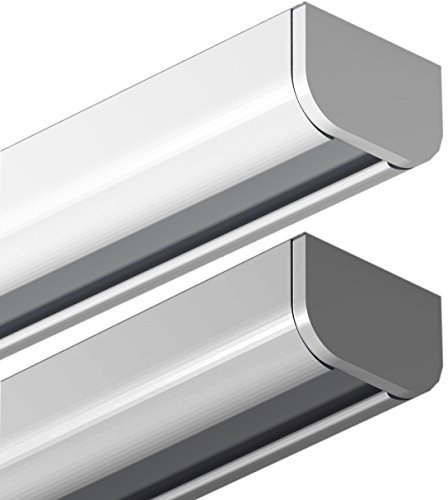 Garduna 120cm Gardinenschiene | Silber | Aluminium | patentierte Befestigung | halbrunde Schleuderschiene