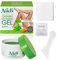Nad's Original Natural Hair Removal Gel Wax Kit, Waxing Kit for Body, Arms, Bikini, Legs and Face, No-heat Formula, Includes 1 Spatula, 5 Reusable Cotton Strips, 3 Cleansing Wipes, Gel Wax 170g