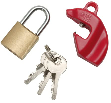 CATU Condamnateur Plastique de Disjoncteurs Clipblock avec Cadenas, 40 X 40 X 15 Mm AL-201-C/1