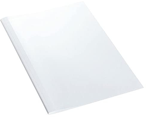 Leitz 177158 A4 Thermal Binding Covers, 1.5 mm (15 Sheet Capacity), White, Pack of 100
