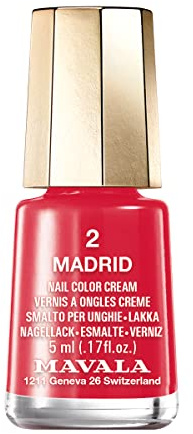 Mavala - Vernis à Ongles Mini Color - Application Précise et Aisée - Longue Tenue - Séchage Rapide - Brillance Durable - Formule Végane - Crème - 02 Madrid