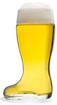 Stölzle-Oberglas 9735708047 Bierstiefel Pressglas 62,8cl, mit Füllstrich bei 0,5l, 1 Stück