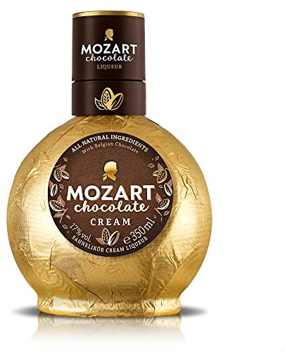 Mozart | Cream Chocolate Likör | 350 ml | 17%vol | Vollmundiger & cremiger Vollmilch-Schokoladenlikör | Mit feinster Belgischer Schokolade veredelt | Double-Gold-Gewinner des World Spirit Awards 2021