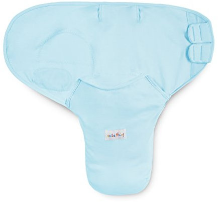 Original smileBaby Pucksack für Babys und Neugeborene Strampelsack in Blau L verstellbarer Klettverschluss