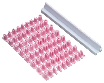 KitchenCraft Sweetly Does It Fondant Letter Cutters, Plastic, Cake Decorating Set with 73 Alphabet Icing Embosser Stamps, Pink