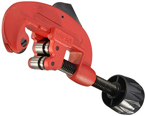 CFH Rohrabschneider RA 728 – Ø 3–32 mm, präziser Rohrschneider für Metallrohre, für Alu-, Kupfer-, Messing- und dünnwandige Stahlrohre, stufenlos verstellbar, mit Innenentgrater, mit Ersatzschneidrad