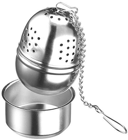 Westmark Oeuf à Thé, Ovale, avec Base, Teatime, en Acier inoxydable, ø 4,3 cm, 15772280, Argent, 4 x 4 x 4 cm