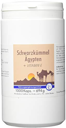 Pharma-Peter SCHWARZKÜMMEL ÄGYPTEN + E, 1000 Kapseln