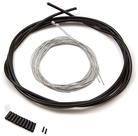 Clarks Cycle Systems Stainless Steel Road/MTB Gear Inner & Outer Cable Kit, Front & Rear, Black