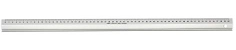 Linex 100413072 Super Series - Regla de aluminio con freno antideslizante, borde de dibujo y borde de corte (60 cm)