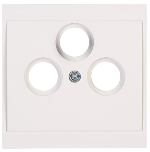 Kopp 313701180 Malta Antennen-Abdeckung TV/RF/SAT, Creme-Weiß