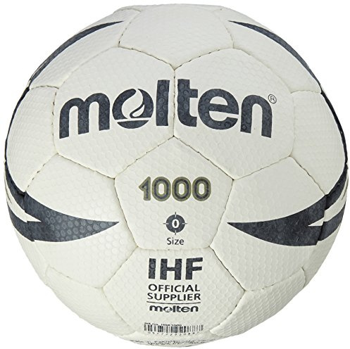 Molten IHF Approved Club/School Handball - White/Black, Size 0, Nicht zutreffend