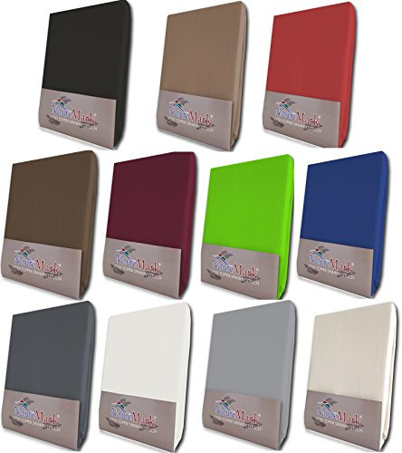 NatureMark Topper Spannbetttuch, Spannbettlaken in Allen Größen und vielen Farben (140 x 200 bis 160 x 200 cm, Schokobraun)