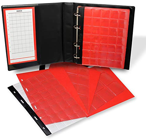 Schulz Coin Album 221 Book Forder Holder Binder Collection/Mix Pages £1, £2, 50p Olympic BROWN